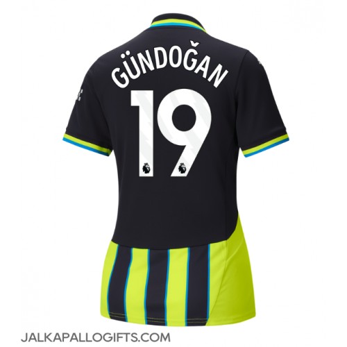 Manchester City Ilkay Gundogan #19 Vieraspaita Naiset 2024-25 Lyhythihainen